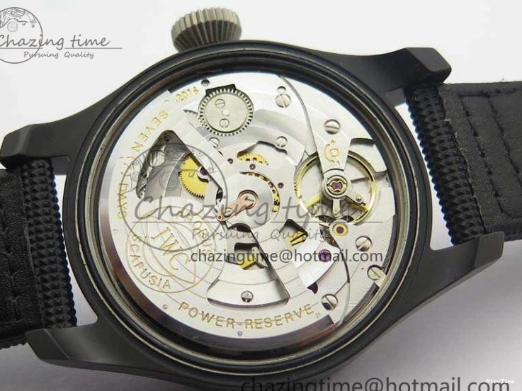 MIROTIME 0815 Big Pilot Real PR IW502001 Real Ceramic ZF 1:1 Best Edition On Black Calfskin Strap A51111 V Seasonal 7227